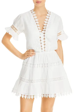Peixoto Ora Cotton Embroidered Mini Dress Swim Cover Up