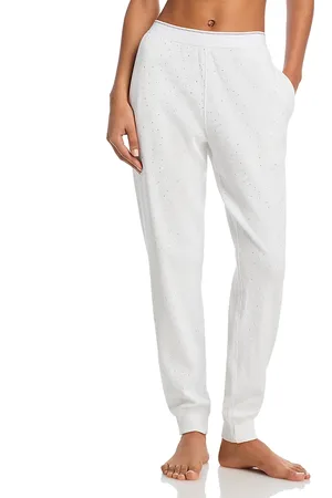 Alexander Wang Crysal Hotfix Waffle Jogger Pants
