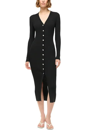 Staud Shoko Rib Knit Sweater Dress