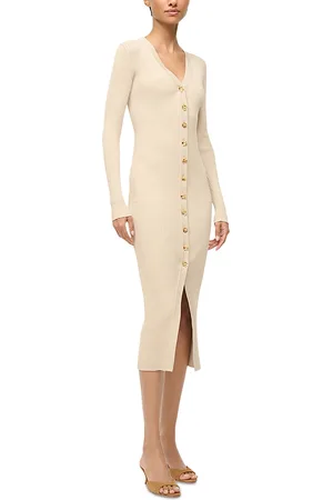 Staud Shoko Rib Knit Sweater Dress