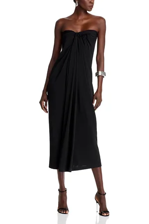 ROSETTA GETTY Strapless Twist Front Dress