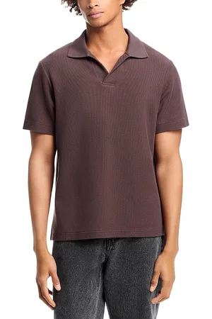 Frame Jacquard Short Sleeve Open Collar Polo Shirt