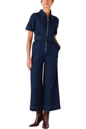Whistles Pintuck Belted Jumpsuit