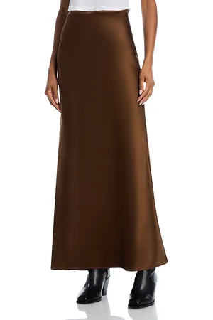 Frame Silk Column Maxi Skirt