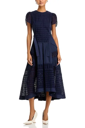 3.1 Phillip Lim Broderie Anglaise Grid Tulip Dress