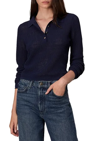 RAG&BONE Viola Long Sleeve Polo Tee