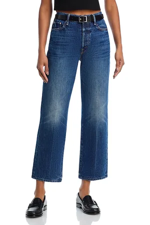 Mother The Rambler High Rise Ankle Straight Jeans in