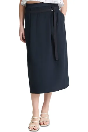 Vince Double Waistband D Ring Skirt