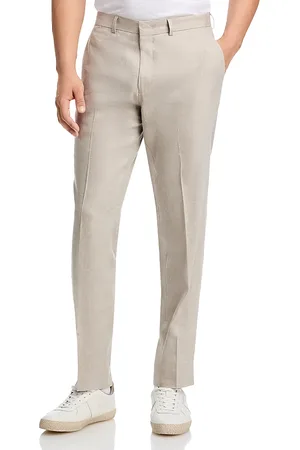 Vince Linen & Wool Melange Solid Slim Fit Suit Pants