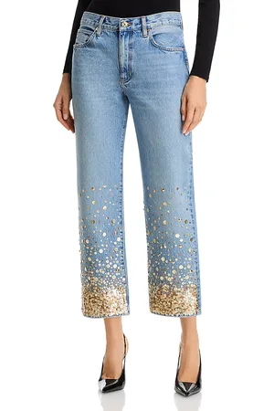 Frame The Champagne High Rise Straight Leg Jeans in