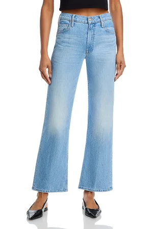 Mother The Bookie High Rise Ankle Wide Leg Jeans in