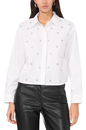 Vince Camuto Grommet Cropped Shirt