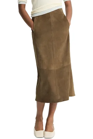 Vince Suede Midi Skirt