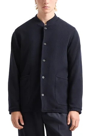 Emporio Armani Regular Fit Button Front Wool Jacket