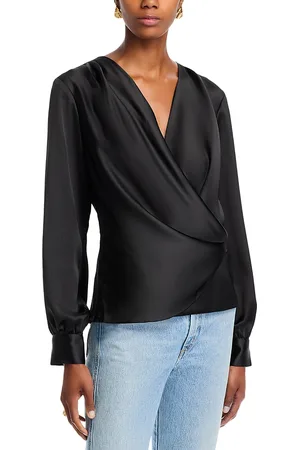 Aqua Faux Wrap Top