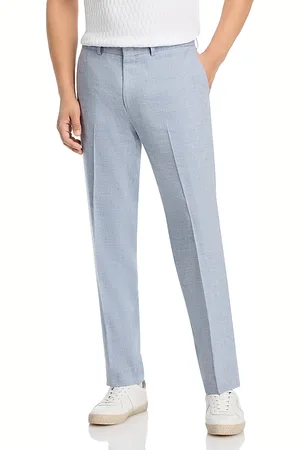 Vince Linen & Wool Melange Solid Slim Fit Suit Pants