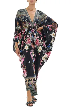 Camilla Silk Swim Cover-Up Kaftan
