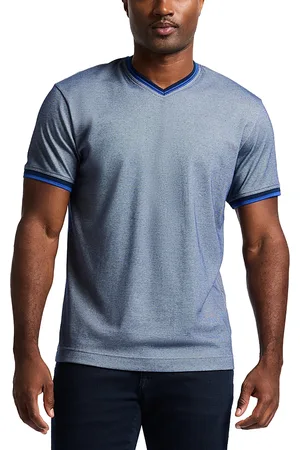 Robert Graham Holton Textured V Neck Tee
