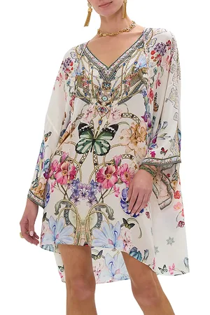 Camilla Silk Swim Cover-Up Kaftan