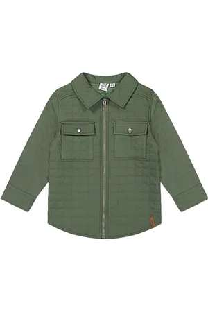 Deux par Deux Quilted Canvas Overshirt with Pockets