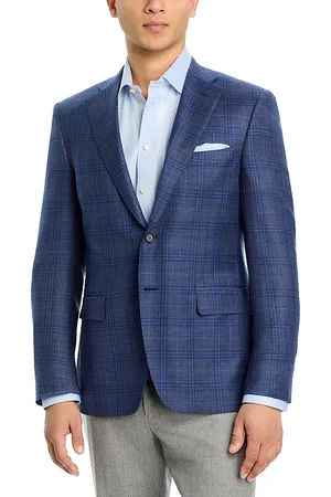 CANALI Siena Hopsack Plaid Regular Fit Sport Coat