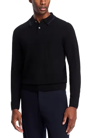 Paul Smith Merino Wool Long Sleeve Sweater Polo