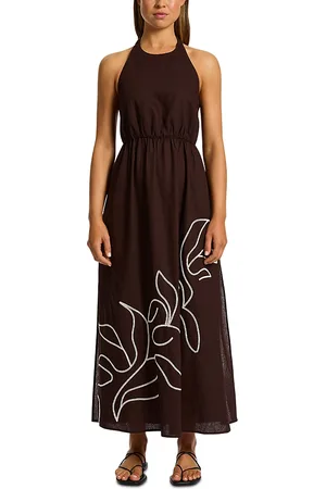 JETS Embroidered Halter Dress