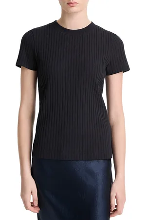 Vince Ribbed Crewneck Tee