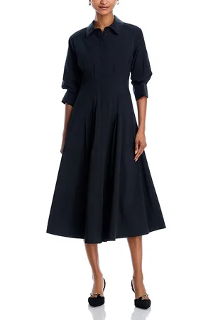 Simkhai Jazz Poplin Pintuck Midi Dress