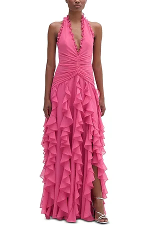 PATBO Ruffled Plunge Gown