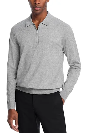 THEORY Polo Quarter Zip in Fine Bilen