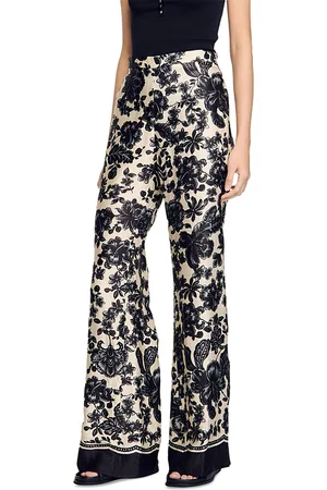 Sandro Floral Trousers