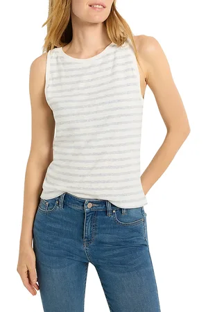 NZT by NIC+ZOE Striped Boat Neck Tank Top