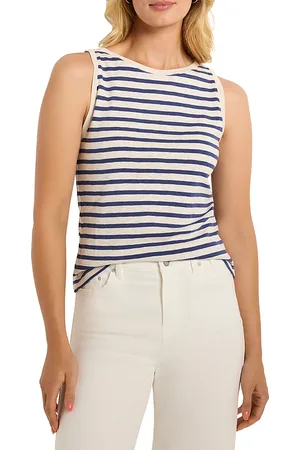 NZT by NIC+ZOE Striped Boat Neck Tank Top