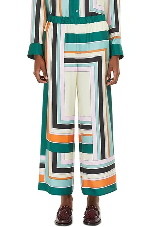 Max Mara Ottavo Silk Geometric Pants