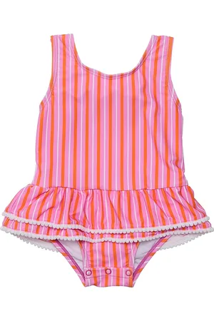 Snapper Rock Stripy Sunset Sustainable Skirt Swimsuit
