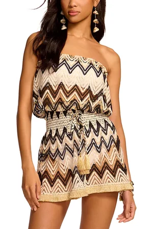 Ramy Brook Chevron Lauryn Swim Cover-Up Dress