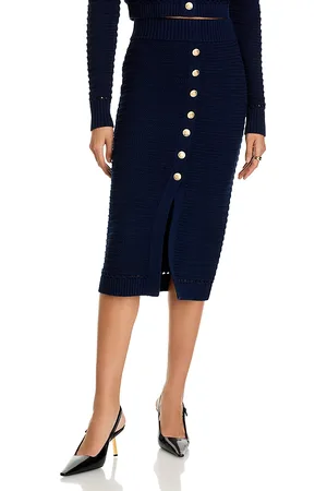 Toccin Tani Button Front Knit Skirt