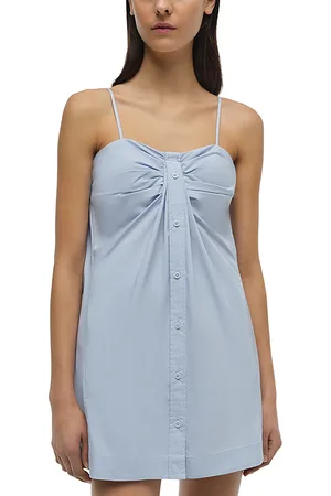 Simkhai Kendall Twisted Button Poplin Dress