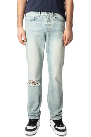 Zadig & Voltaire John Distressed Straight Fit Jeans in