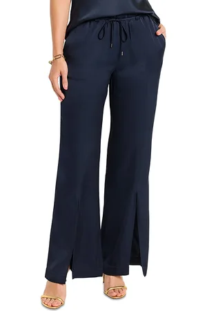 NIC+ZOE Front Slit Wide Leg Drawstring Pants