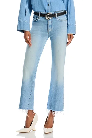 Mother The Kick It High Rise Ankle Fray Jeans in