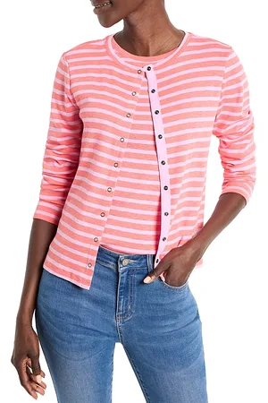 NZT by NIC+ZOE Snap Front Striped Cardigan