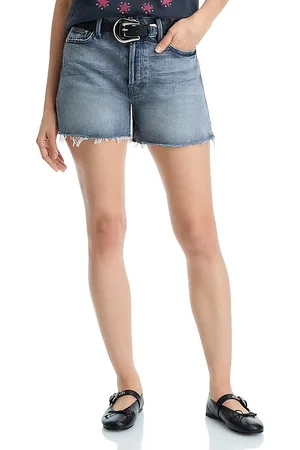 Mother Skipper High Rise Denim Shorts in