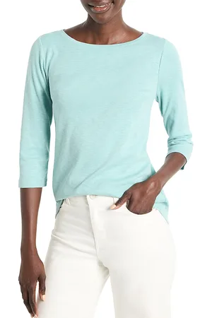 NZT by NIC+ZOE Three Quarter Sleeve Boat Neck Tee