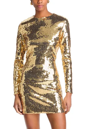 Sergio Hudson Sequin Open Back Mini Dress