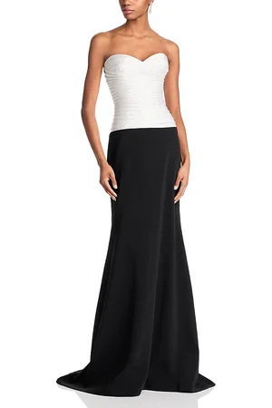 Sergio Hudson Duchess Satin Column Dress