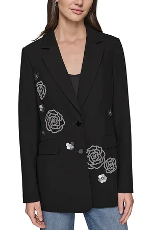 Karl Lagerfeld Rose Motif Blazer