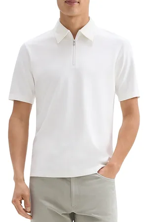 THEORY Ryder Quarter Zip Polo in Relay Jersey