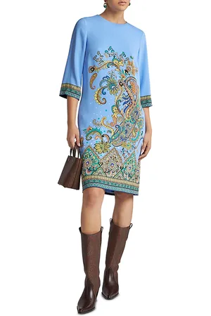 Etro Printed Elbow Sleeve Dress